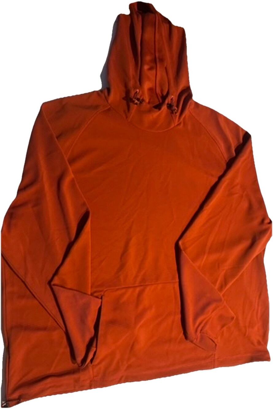 L.L.Bean Mens Slightly Fitted Orange Pullover Hoodie Sweatshirt Sz XXXL Outdoors